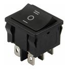 Chave Gangorra On/Off c/Neon 6 polos 16a 250v Preta