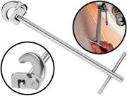 Chave Grifo Para Lavatório Torneiras Pia Multiuso Aço Carbono 11 Polega Acabamento Cromado - Bestfer Chave Grifo Para Lavatório Torneiras Pia Multiuso Aço Carbono 11 Polega Acabamento Cromado - Bestfer