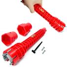 Chave Hidráulica Vermelha 8 em 1 Multi Funçoes Extrator de Rosca Para Pias Canos