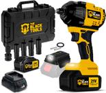 Chave Impacto 21v Bivolt Com Adaptador Bateria Usb Carregador
