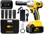 Chave Impacto Bivolt. 1/2 Pol Brushless Com Adaptador Bateria