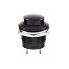 Chave push button sem trava 2 polos metalica 13mm preta 3a Chave push button sem trava 2 polos metalica 13mm preta 3a