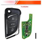 Chave Remota Cromada Xhorse XKLKS0EN-LEI.KSS (5 Peças) - Compatível com VVDI e VVDI2