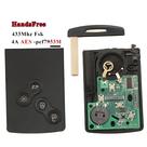 Chave Remota Inteligente 433MHz 4A Com Chip PCF7953 Para Renault Clio IV Captur Com Entrada Sem Chave Remota Inteligente 433MHz 4A Com Chip PCF7953 Para Renault Clio IV Captur Com Entrada Sem