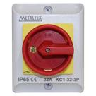 Chave Seccionadora 3 Polos 32A Em Caixa Ip65 Kc1-32-3P Metaltex