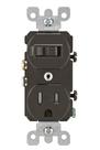 Chave seletora combinada e receptáculo resistente a adulterações Leviton T5225 15A