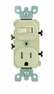Chave seletora combinada e receptáculo resistente a violações Leviton T5225-I 15A