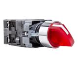 Chave seletora iluminada M20ICR4-R7-2A 3 pos. vermelho 24v