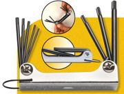 Chave Torx Tipo Canivete Jogo 8 Peças Eda T9 A T40 Ferramentas Compacto E Prático Aço Resistente Portátil