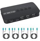 Chaveador Kvm Hdmi 4 Portas Com Usb Cabos E Seletor