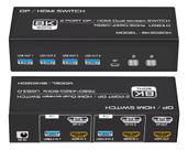 Chaveador Switch KVM 2x2 HDMI e Displayport 8k