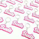 Chaveio Com Nome Da Barbie 10un Cheiroso Gliter Lindo Lembrancinha Tema Aniversário