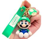 Chaveiro 3d Luigi Coleção Mario Bros Personagem Chave Carro Pingente