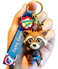 Chaveiro 3d Rocket Raccoon Guaxinim Guardiões da Galáxia Personagem Acessório Chave Carro Moto Bolsa