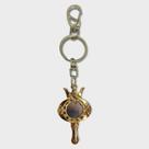 Chaveiro Abebê Oxum Coroa Espelho Dourado 15 Cm Metal Chaveiro Abebê Oxum Coroa Espelho Dourado 15 Cm Metal