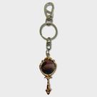Chaveiro Abebê Oxum Trabalhado Espelho Dourado Metal 15 Cm