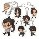 Chaveiro acrílico: personagens da última temporada de Attack on Titan