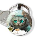 Chaveiro Alice no País das Maravilhas Cheshire Cat com caneta Time Gem