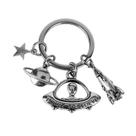 Chaveiro Alien UFO Rocket Star Charms Alloy Silver