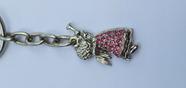 Chaveiro Anjo Pedraria Strass Rosa