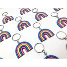 Chaveiro Arco Iris 10un Chaveiro Emborrachado Tema Colorido