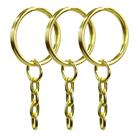 Chaveiro Argola Batida Dourada Com Corrente 23mm 500 Unidades Chaveiro Argola Batida Dourada Com Corrente 23mm 500 Unidades