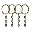 Chaveiro Argola Batida Ouro Velho Com Corrente 23mm 100 Unidades