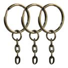 Chaveiro Argola Batida Ouro Velho Com Corrente 23mm 1000 Unidades
