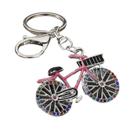 Chaveiro: bicicleta de cristal de luxo, strass, liga de bicicleta
