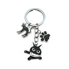 Chaveiro Black Bite Knife Cat Paw Print Chaveiro