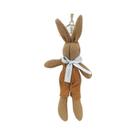 Chaveiro Brown Knitted Bunny Plush Rabbit 19 cm para mulheres e homens