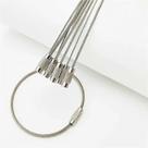 Chaveiro Cabo de Aço Inox Kit 10 Peças Argola Redonda Com Fechamento de Rosca Para Chave de Carro