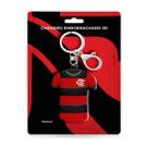 Chaveiro Camisa KazzaVip Emborrachado Oficial Time Flamengo Fecho Mosquetão Futebol Brasileiro Vermelho