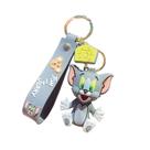 Chaveiro Cartoon Cat Mouse, chaveiro de PVC Chaveiro Cartoon Cat Mouse, chaveiro de PVC