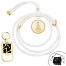 Chaveiro Cavalo Abridor de Garrafa + Penduricalho Laço Couro Branco Nossa Senhora Chaveiro Cavalo Abridor de Garrafa + Penduricalho Laço Couro Branco Nossa Senhora