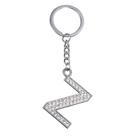 Chaveiro Chaveiro de strass letra Z com alfabeto de metal