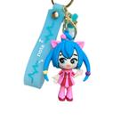 Chaveiro, chaveiro, design de figura de desenho animado Hatsune Miku