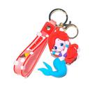 Chaveiro, chaveiro, fofa, cabelo vermelho, sereia, figura de PVC