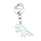 Chaveiro Chaveiro Lindo Pingente de Desenho Animado de Dinossauro Branco Chaveiro Chaveiro Lindo Pingente de Desenho Animado de Dinossauro Branco