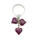 Chaveiro Chaveiro Purple Glitter Heart Fashion Charm Chaveiro Chaveiro Purple Glitter Heart Fashion Charm