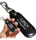 Chaveiro Chery Couro Preto Acessório Chave Carro Bolsa Mosquetão Argola Luxo Presente