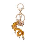 Chaveiro Chinese Dragon Gold Alloy Strass para homens