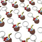 Chaveiro Coco Praia Cliente Quiosque 10un Emborrachado Praiou Lembrancinha Cliente