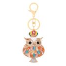 Chaveiro Colorido Crystal Owl Rhinestone Alloy Chaveiro