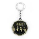 Chaveiro com logotipo vintage dos Beatles com acabamento em latão antigo