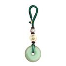 Chaveiro com pingente Car Charm Green Jade Peace para homens e mulheres