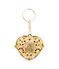 Chaveiro Coração Dourado Sagrada Família 5.5cm