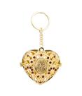 Chaveiro Coração Dourado Sagrada Família 5.5cm