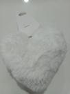 Chaveiro coração pelúcia pompom /cor branco