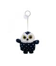 Chaveiro Coruja Azul Com Pintas Brancas 14cm - Pelúcia